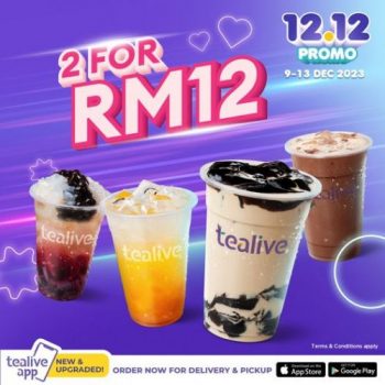 Tealive-12.12-Promo-350x350 - Beverages Food , Restaurant & Pub Johor Kedah Kelantan Kuala Lumpur Melaka Negeri Sembilan Online Store Pahang Penang Perak Perlis Promotions & Freebies Putrajaya Sabah Sarawak Selangor Terengganu 