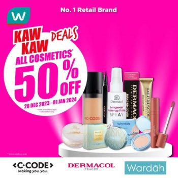 Watsons-Cosmetics-50-OFF-Promotion-350x350 - Beauty & Health Cosmetics Johor Kedah Kelantan Kuala Lumpur Melaka Negeri Sembilan Online Store Pahang Penang Perak Perlis Promotions & Freebies Putrajaya Sabah Sarawak Selangor Terengganu 