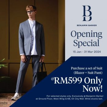 Benjamin-Barker-Opening-Special-at-IOI-City-Mall-350x350 - Apparels Fashion Accessories Fashion Lifestyle & Department Store Promotions & Freebies Selangor 