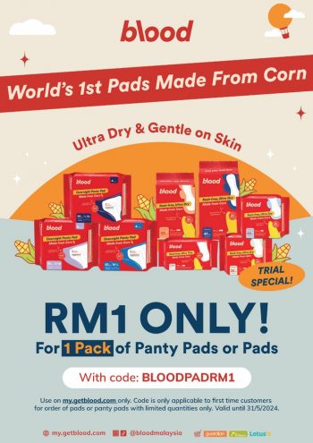 Blood-Sanitary-Pads-RM1-Promo-1-350x495 - Beauty & Health Johor Kedah Kelantan Kuala Lumpur Melaka Negeri Sembilan Online Store Pahang Penang Perak Perlis Personal Care Promotions & Freebies Putrajaya Sabah Sales Happening Now In Malaysia Sarawak Selangor Terengganu 