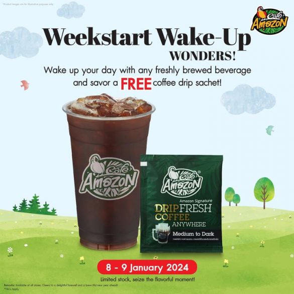 8-9 Jan 2024: Cafe Amazon Free Coffee Drip Sachet Promo at Sunway ...