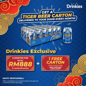 Drinkies-Tiger-Beer-Promo-350x350 - Beverages Food , Restaurant & Pub Johor Kedah Kelantan Kuala Lumpur Melaka Negeri Sembilan Online Store Pahang Penang Perak Perlis Promotions & Freebies Putrajaya Sabah Sarawak Selangor Terengganu 