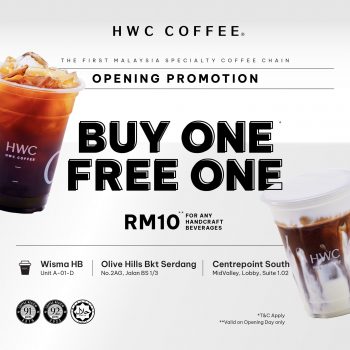 HWC-Coffee-Buy-1-Free-1-Opening-Promo-350x350 - Beverages Food , Restaurant & Pub Kuala Lumpur Promotions & Freebies Selangor 