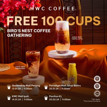 HWC-Coffee-Free-CNY-Drinks-Giveaway-350x350 - Beverages Food , Restaurant & Pub Johor Kuala Lumpur Penang Perak Promotions & Freebies Selangor 