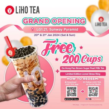 LiHO-TEA-Grand-Opening-Free-Beverages-Giveaways-at-Sunway-Pyramid-350x350 - Beverages Food , Restaurant & Pub Promotions & Freebies Selangor 