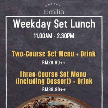 Osteria-Emilia-Weekday-Set-Lunch-Menu-Special-350x350 - Food , Restaurant & Pub Kuala Lumpur Promotions & Freebies Selangor 