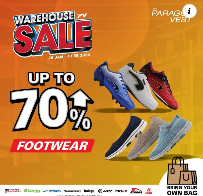 25 Jan-4 Feb 2024: Paragon Vest Sports Warehouse Sale