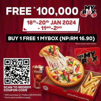 Pizza-Hut-Buy-1-Free-1-MyBox-Deal-350x350 - Food , Restaurant & Pub Johor Kedah Kelantan Kuala Lumpur Melaka Negeri Sembilan Pahang Penang Perak Perlis Pizza Promotions & Freebies Putrajaya Sabah Sarawak Selangor Terengganu 