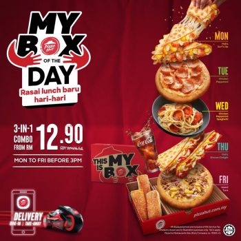 Pizza-Hut-New-MyBox-of-The-Day-Promo-350x350 - Food , Restaurant & Pub Johor Kedah Kelantan Kuala Lumpur Melaka Negeri Sembilan Pahang Penang Perak Perlis Pizza Promotions & Freebies Putrajaya Sabah Sarawak Selangor Terengganu 