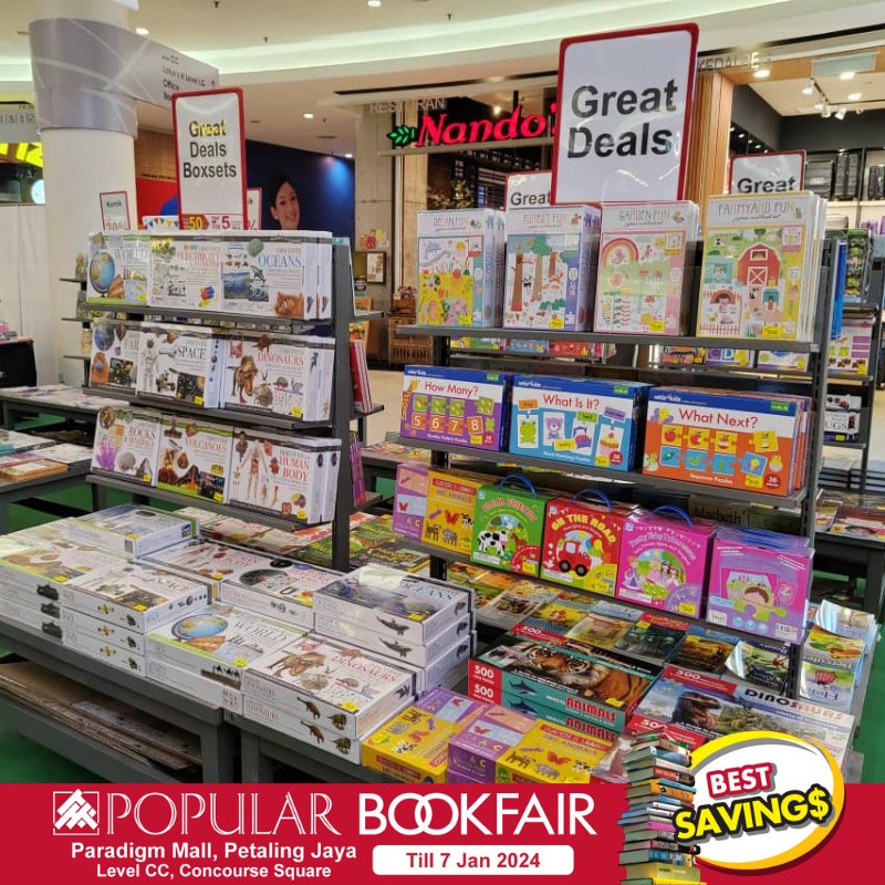 Now till 7 Jan 2024 Popular Book Fair at Paradigm Mall, PJ