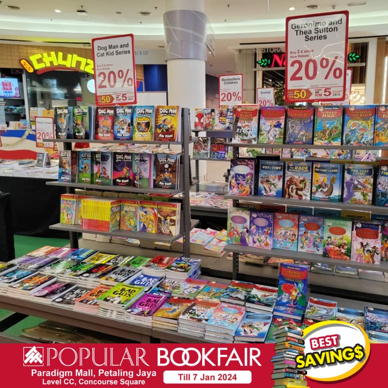 Now till 7 Jan 2024 Popular Book Fair at Paradigm Mall, PJ