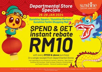 Sunshine-Departmental-Store-RM10-Instant-Rebate-Promotion-350x247 - Penang Promotions & Freebies Supermarket & Hypermarket 
