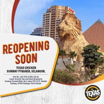 Texas-Chicken-ReOpening-Special-at-Sunway-Pyramid-350x350 - Food , Restaurant & Pub Promotions & Freebies Selangor 