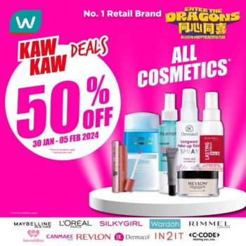 Watsons-Cosmetics-50-off-Promotion-350x350 - Beauty & Health Cosmetics Johor Kedah Kelantan Kuala Lumpur Melaka Negeri Sembilan Pahang Penang Perak Perlis Promotions & Freebies Putrajaya Sabah Sarawak Selangor Terengganu 