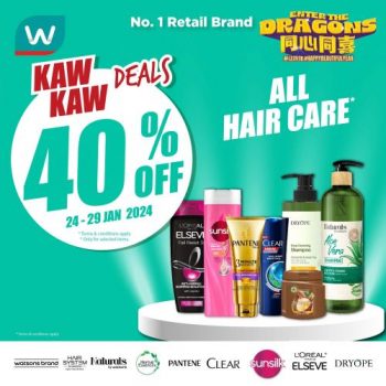 Watsons-Hair-Care-40-OFF-Promotion-350x350 - Beauty & Health Hair Care Johor Kedah Kelantan Kuala Lumpur Melaka Negeri Sembilan Online Store Pahang Penang Perak Perlis Promotions & Freebies Putrajaya Sabah Sarawak Selangor Terengganu 