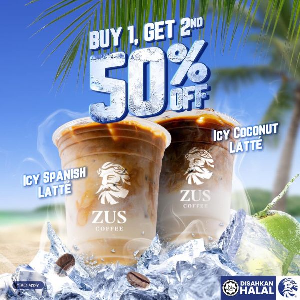1519 Jan 2024 ZUS Coffee 50 OFF on 2nd Cup Icy Series Promotion