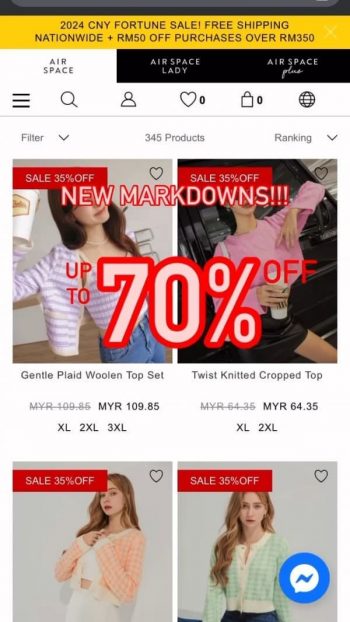 AIR-SPACE-Clearance-Sale-350x622 - Apparels Fashion Accessories Fashion Lifestyle & Department Store Johor Kedah Kelantan Kuala Lumpur Melaka Negeri Sembilan Online Store Pahang Penang Perak Perlis Putrajaya Sabah Sarawak Selangor Terengganu Warehouse Sale & Clearance in Malaysia 