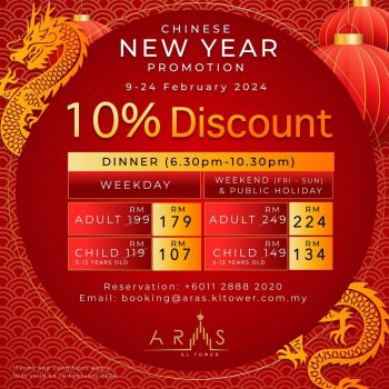 ARAS-Restaurant-KL-Tower-Chinese-New-Year-Promo-350x350 - Food , Restaurant & Pub Kuala Lumpur Promotions & Freebies Selangor 