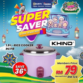 COURTS-Khind-Purple-Rice-Cooker-Promo-350x350 - Electronics & Computers Home Appliances Johor Kedah Kelantan Kitchen Appliances Kuala Lumpur Melaka Negeri Sembilan Online Store Pahang Penang Perak Perlis Promotions & Freebies Putrajaya Sabah Sarawak Selangor Terengganu 