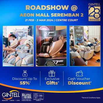 Gintell-Roadshow-Sale-at-AEON-Mall-Seremban-2-350x350 - Beauty & Health Malaysia Sales Massage Negeri Sembilan 