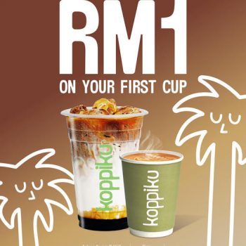 Koppiku-RM-1-on-your-First-Cup-Promo-350x350 - Food , Restaurant & Pub Kuala Lumpur Promotions & Freebies Selangor 