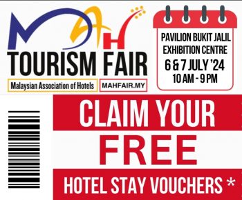 MAH-Tourism-Fair-2024-Free-Hotel-Stay-Vouchers-Giveaways-350x290 - Events & Fairs Hotels Kuala Lumpur Selangor Sports,Leisure & Travel Upcoming Sales In Malaysia 