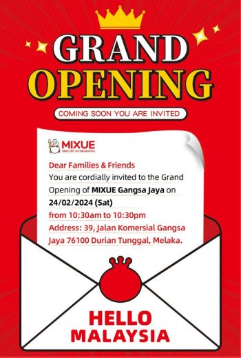 MIXUE-Grand-Opening-at-Gangsa-Jaya-350x519 - Food , Restaurant & Pub Melaka Promotions & Freebies 