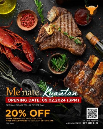 Menate-Opening-20-Off-Promotions-350x438 - Food , Restaurant & Pub Pahang Promotions & Freebies 