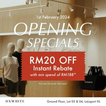 Oxwhite-Opening-Special-at-LaLaport-350x350 - Apparels Fashion Accessories Fashion Lifestyle & Department Store Kuala Lumpur Promotions & Freebies Selangor 