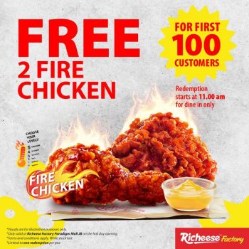 Richeese-Opening-Free-Famous-Fire-Chicken-Giveaway-at-Paradigm-Mall-1-350x350 - Food , Restaurant & Pub Promotions & Freebies Selangor 