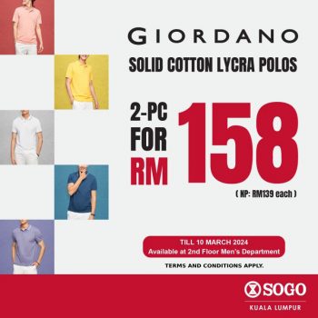 SOGO-Giordano-Promo-350x350 - Apparels Fashion Lifestyle & Department Store Kuala Lumpur Promotions & Freebies Selangor 