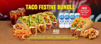 Taco-Bell-Festive-Bundle-Deal-350x154 - Food , Restaurant & Pub Johor Kedah Kelantan Kuala Lumpur Melaka Negeri Sembilan Pahang Penang Perak Perlis Promotions & Freebies Putrajaya Sabah Sarawak Selangor Terengganu 