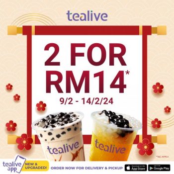 Tealive-CNY-Promo-350x350 - Beverages Food , Restaurant & Pub Johor Kedah Kelantan Kuala Lumpur Melaka Negeri Sembilan Pahang Penang Perak Perlis Promotions & Freebies Putrajaya Sabah Sarawak Selangor Terengganu 