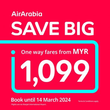 Air-Arabia-Save-Big-Promo-350x350 - Air Fare Johor Kedah Kelantan Kuala Lumpur Melaka Negeri Sembilan Online Store Pahang Penang Perak Perlis Promotions & Freebies Putrajaya Sabah Sarawak Selangor Sports,Leisure & Travel Terengganu 