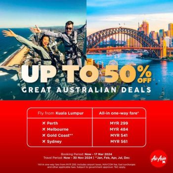 Airasia-Australia-Sale-350x350 - Air Fare Johor Kedah Kelantan Kuala Lumpur Malaysia Sales Melaka Negeri Sembilan Online Store Pahang Penang Perak Perlis Putrajaya Sabah Sarawak Selangor Sports,Leisure & Travel Terengganu 