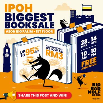 Big-Bad-Wolf-Books-Biggest-BookSale-350x350 - Books & Magazines Events & Fairs Johor Kedah Kelantan Kuala Lumpur Melaka Negeri Sembilan Online Store Pahang Penang Perak Perlis Putrajaya Sabah Sarawak Selangor Terengganu 
