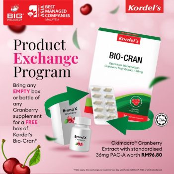 Big-Pharmacy-Free-Kordels-Bio-Cran-30s-or-Uriflo-30s-Giveaways-350x350 - Beauty & Health Health Supplements Johor Kedah Kelantan Kuala Lumpur Melaka Negeri Sembilan Pahang Penang Perak Perlis Personal Care Promotions & Freebies Putrajaya Sabah Sarawak Selangor Terengganu 