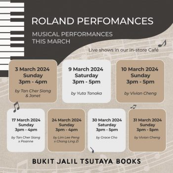 Bukit-Jalil-Tsutaya-Book-Musical-Performances-This-March-350x350 - Events & Fairs Kuala Lumpur Movie & Music & Games Music Instrument Selangor 