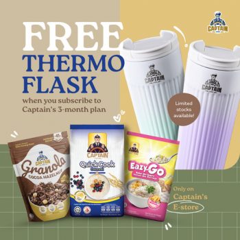 Captain-Oats-Free-Thermo-Flask-Promo-350x350 - Food , Restaurant & Pub Johor Kedah Kelantan Kuala Lumpur Melaka Negeri Sembilan Pahang Penang Perak Perlis Promotions & Freebies Putrajaya Sabah Sales Happening Now In Malaysia Sarawak Selangor Terengganu 