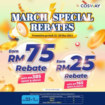 Cosway-March-Special-Rebate-350x350 - Fashion Lifestyle & Department Store Johor Kedah Kelantan Kuala Lumpur Melaka Negeri Sembilan Pahang Penang Perak Perlis Promotions & Freebies Putrajaya Sabah Sarawak Selangor Terengganu 