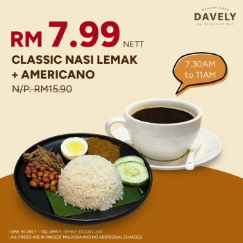 Davely-Bakery-Cafe-Classic-Nasi-Lemak-Promo-350x350 - Food , Restaurant & Pub Promotions & Freebies Selangor 