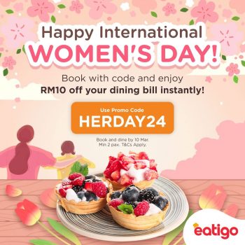 Eatigo-International-Womens-Day-Special-350x350 - Food , Restaurant & Pub Johor Kedah Kelantan Kuala Lumpur Melaka Negeri Sembilan Online Store Pahang Penang Perak Perlis Promotions & Freebies Putrajaya Sabah Sarawak Selangor Terengganu 