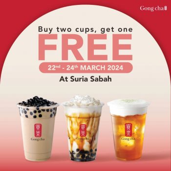 Gong-Cha-Buy-2-Get-1-Free-Promo-at-Suria-Sabah-350x350 - Beverages Food , Restaurant & Pub Promotions & Freebies Sabah 