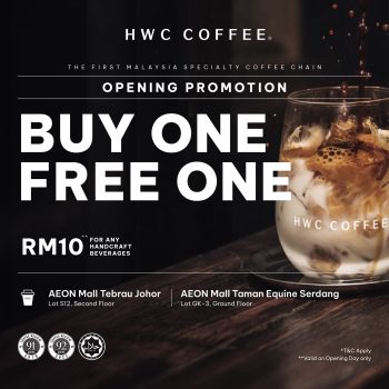HWC-Coffee-Buy-1-Free-1-Opening-Promo-350x350 - Beverages Food , Restaurant & Pub Johor Promotions & Freebies Selangor 