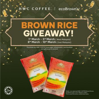 HWC-Coffee-Free-Eco-Browns-Rice-Giveaways-350x350 - Beverages Food , Restaurant & Pub Johor Kedah Kelantan Kuala Lumpur Melaka Negeri Sembilan Pahang Penang Perak Perlis Promotions & Freebies Putrajaya Sabah Sarawak Selangor Terengganu 