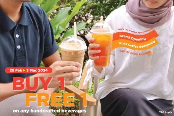 Kosa-Coffee-1-for-1-Opening-Promo-350x233 - Beverages Food , Restaurant & Pub Promotions & Freebies Selangor 