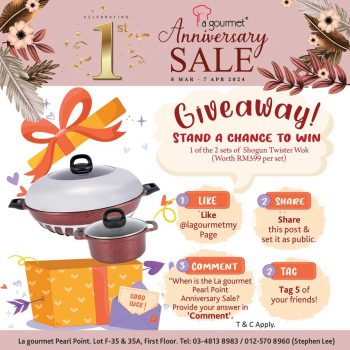 La-gourmet-Anniversary-Sale-at-Peal-Point-1-350x350 - Home & Garden & Tools Kitchenware Kuala Lumpur Malaysia Sales Selangor 