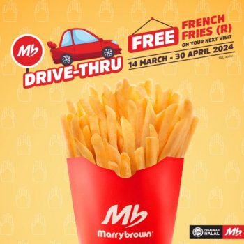 Marrybrown-Drive-Thru-Free-French-Fries-Promotion-350x350 - Beverages Food , Restaurant & Pub Johor Kedah Kelantan Kuala Lumpur Melaka Negeri Sembilan Pahang Penang Perak Perlis Promotions & Freebies Putrajaya Sabah Sarawak Selangor Terengganu 