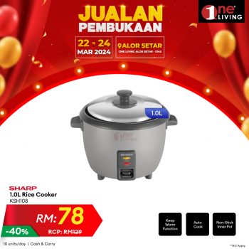 One-Living-Grand-Opening-Sale-at-Alor-Setar-14-350x350 - Electronics & Computers Home Appliances Kedah Kitchen Appliances Malaysia Sales 