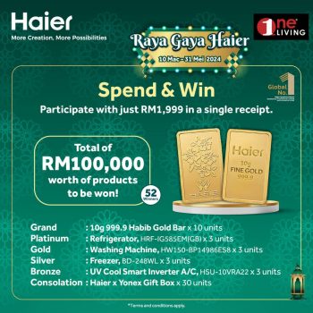 One-Living-Raya-Gaya-Haier-Special-3-350x350 - Electronics & Computers Home Appliances Johor Kedah Kelantan Kitchen Appliances Kuala Lumpur Melaka Negeri Sembilan Pahang Penang Perak Perlis Promotions & Freebies Putrajaya Sabah Sarawak Selangor Terengganu 